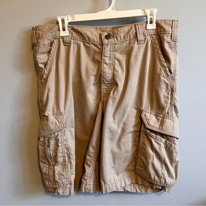 Carhartt Men's 34 Beige Relaxed Fit Cargo Shorts Outdoor Hiking Pockets